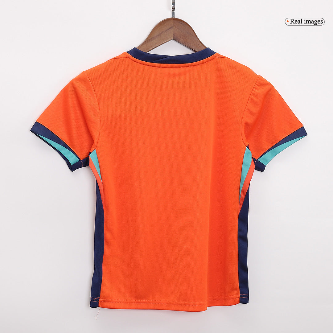 Kit de fútbol local de Países Bajos para niños (Kit y pantalón corto) para la Eurocopa 2024