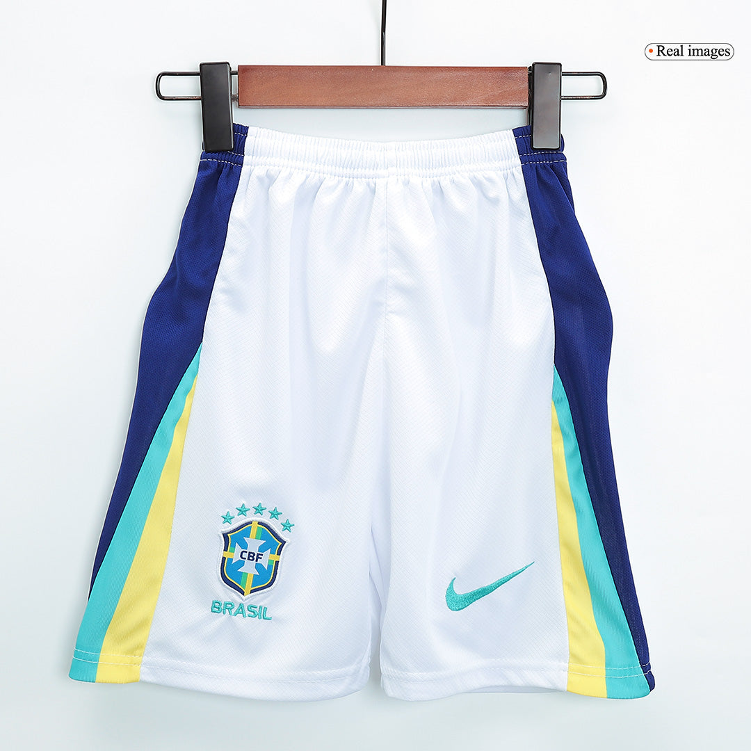 Kit de fútbol visitante de Brasil para niños (camiseta y pantalón corto) Copa América 2024