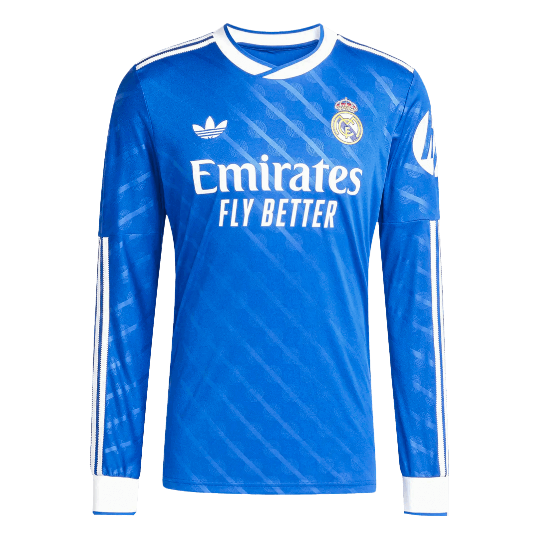 Camiseta de fútbol de la tercera equipación del Real Madrid 2025/26, manga larga (talla grande)