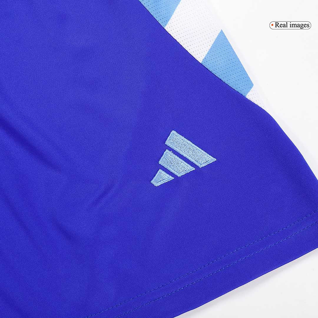 Kit de camiseta de visitante de Argentina para niños (camiseta, pantalón corto y medias) para la Copa América 2024