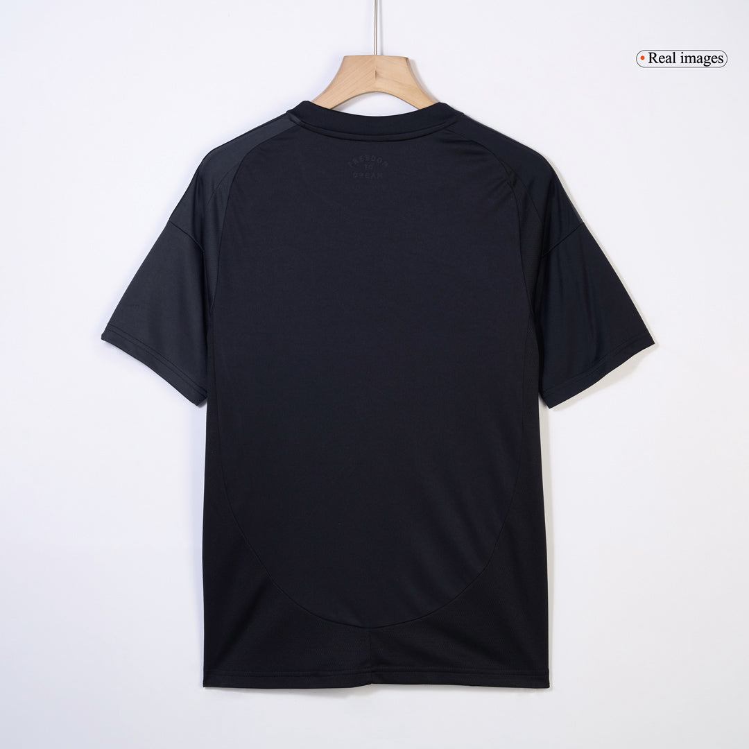 Kit de visitante del Inter Miami (camiseta y pantalón corto) 2025, negro y gris