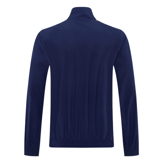 Chaqueta cortavientos de media cremallera para hombre AS Roma 2026, color azul marino