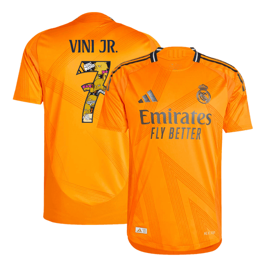 Camiseta de fútbol auténtica de visitante VINI JR. #7 del Real Madrid - Fuente Bear Champ