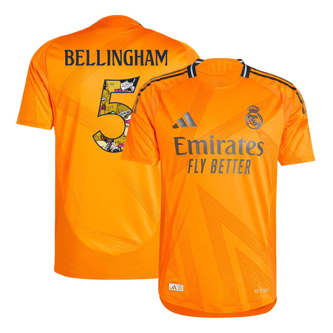 Camiseta de fútbol auténtica de visitante del Real Madrid BELLINGHAM #5
