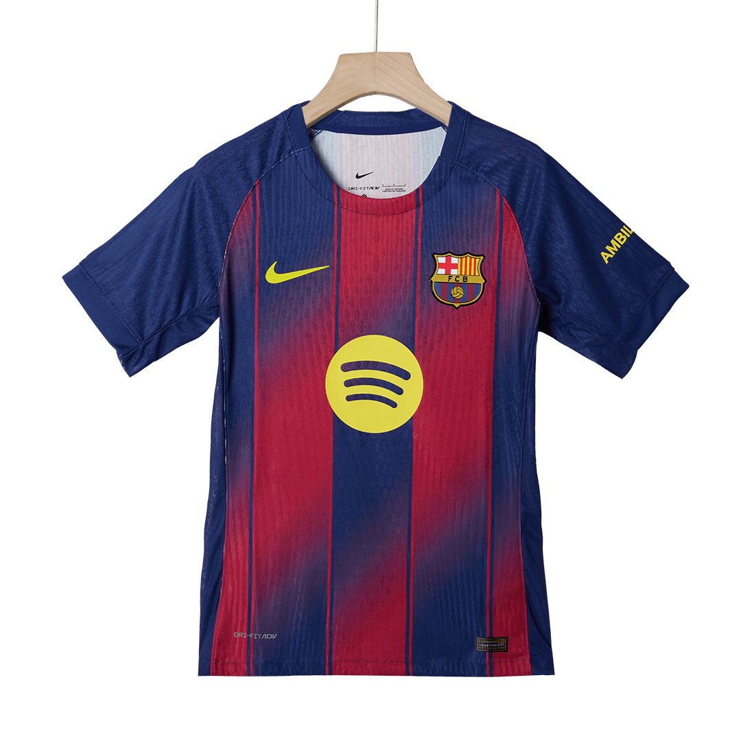 Camiseta de fútbol auténtica CUBARSÍ #2 del Barcelona 2025/26, roja y azul