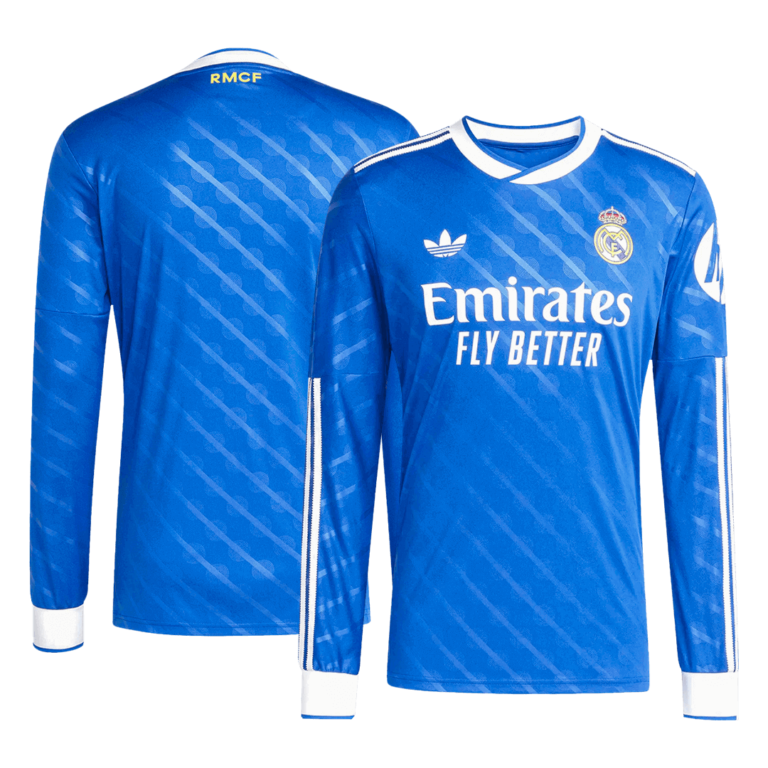 Camiseta de fútbol de la tercera equipación del Real Madrid 2025/26, manga larga (talla grande)