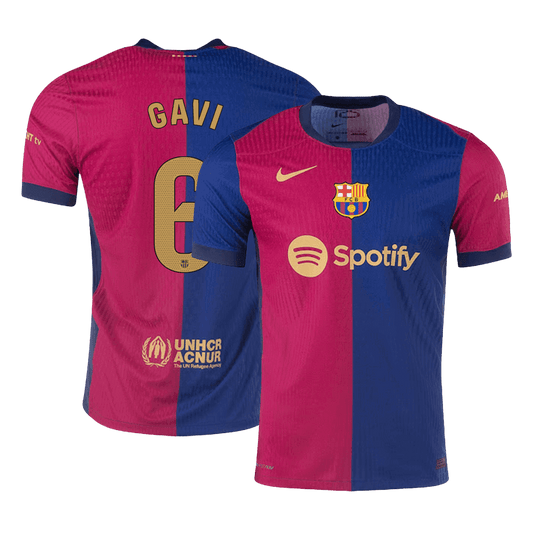 Camiseta de fútbol local auténtica del Barcelona GAVI #6 2024/25