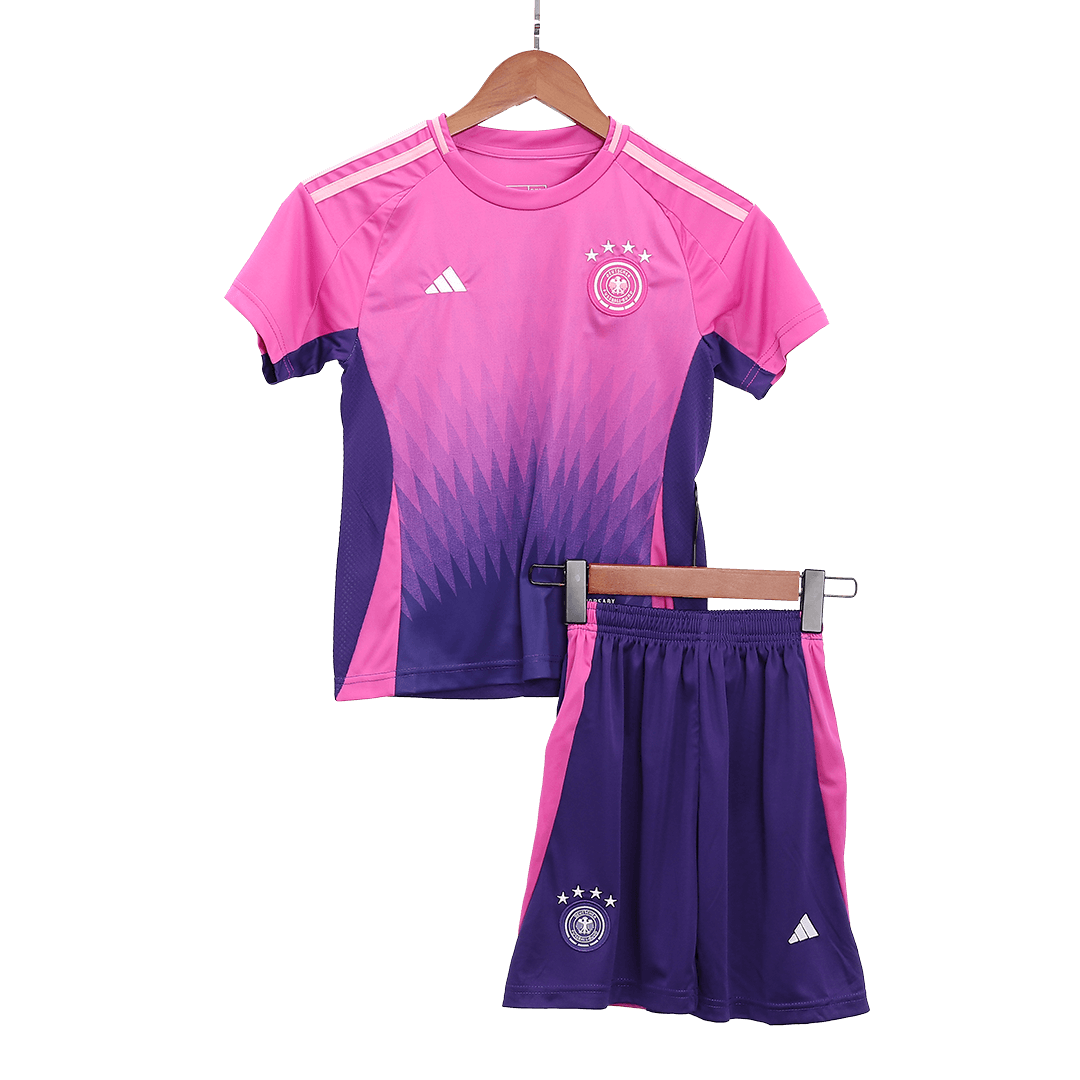 Kit de camiseta de fútbol visitante de Alemania para niños (camiseta, pantalón corto y calcetines) para la Eurocopa 2024