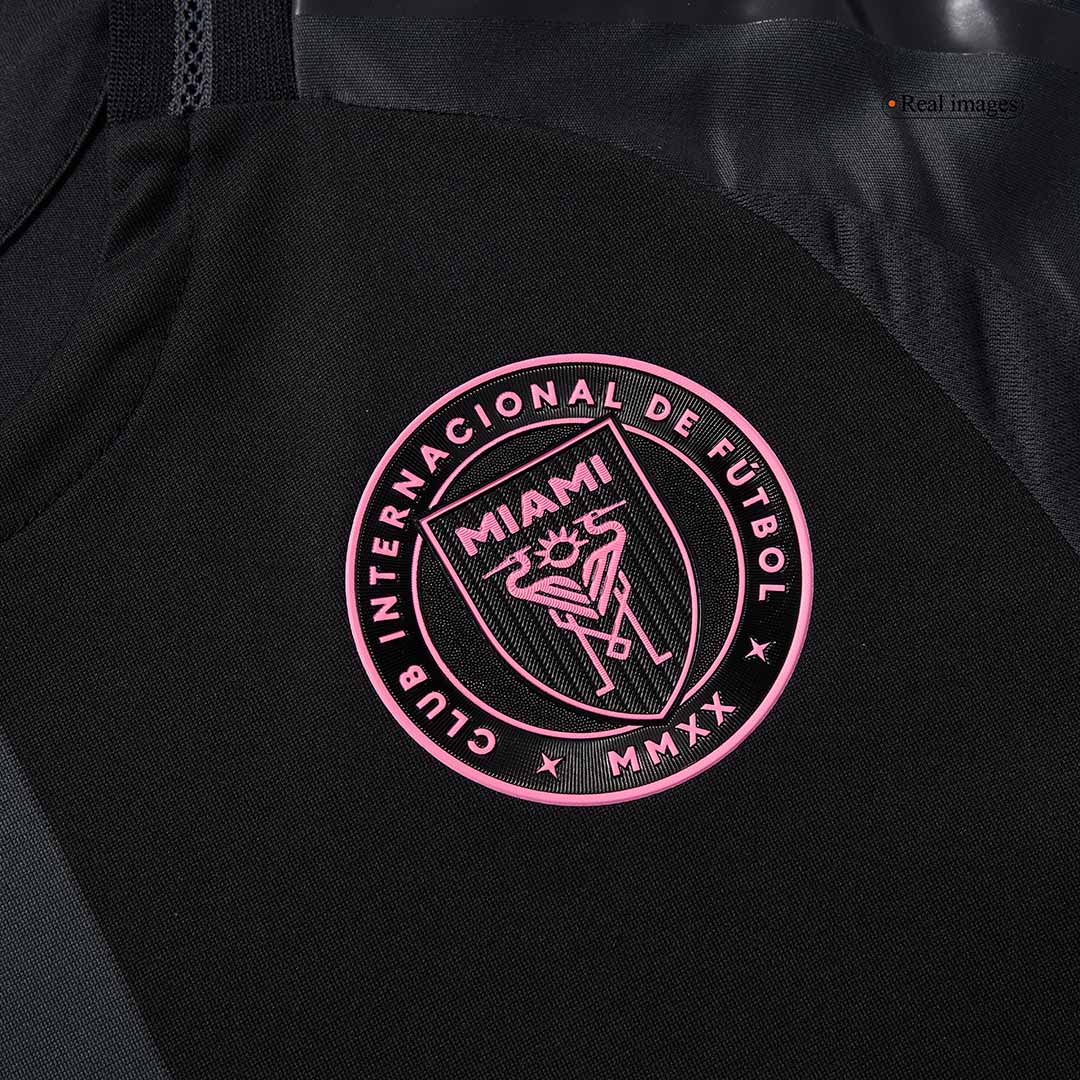 Camiseta de fútbol de visitante auténtica DE PAUL #7 del Inter Miami CF 2025, negra y gris