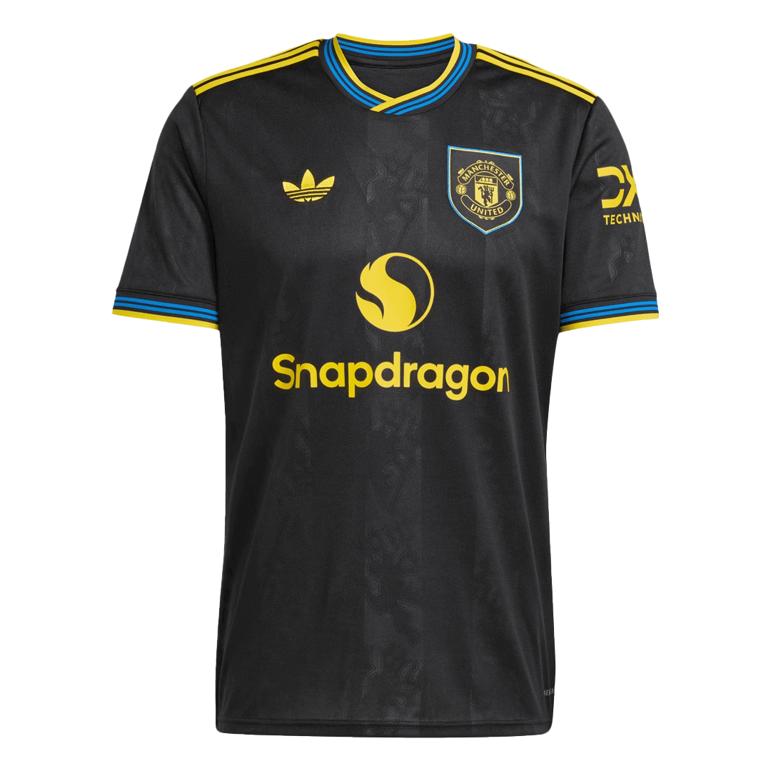 Camiseta de fútbol visitante del Manchester United 2025/26, negra