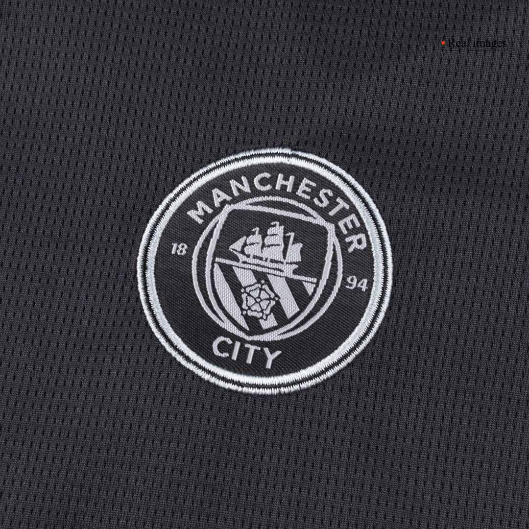 Kit de fútbol visitante del Manchester City para niño (Kit y pantalón corto) 2025/26, color negro