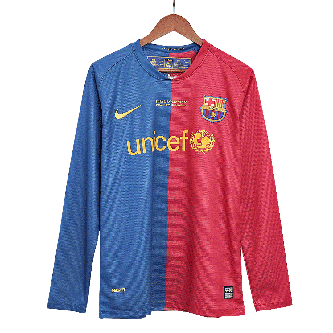 Camiseta retro de fútbol de manga larga del Barcelona 2008/09 - Final de la UCL