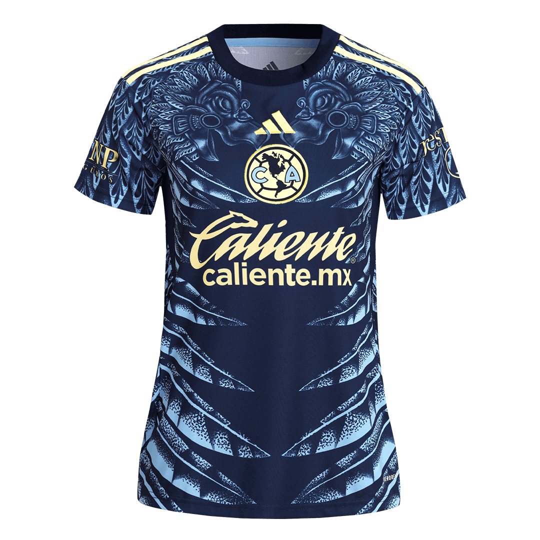 Camiseta de fútbol visitante del Club América para mujer 2025/26, azul marino