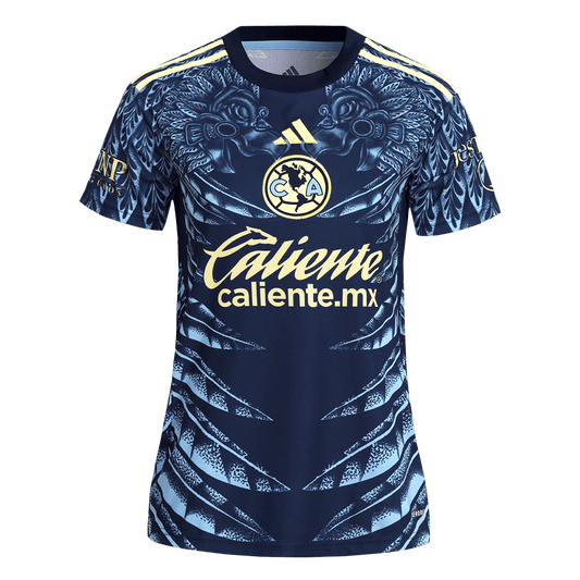 Camiseta de fútbol visitante del Club América para mujer 2025/26, azul marino
