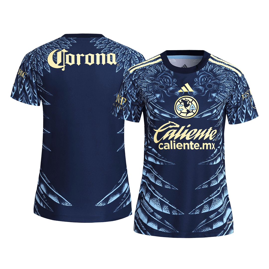 Camiseta de fútbol visitante del Club América para mujer 2025/26, azul marino