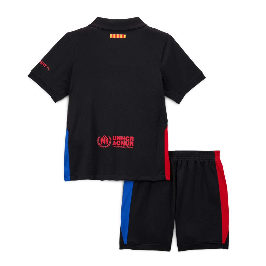 Kit de visitante del Barcelona para niño (Kit y pantalón corto) 2024/25 - Logotipo de Spotify sin texto