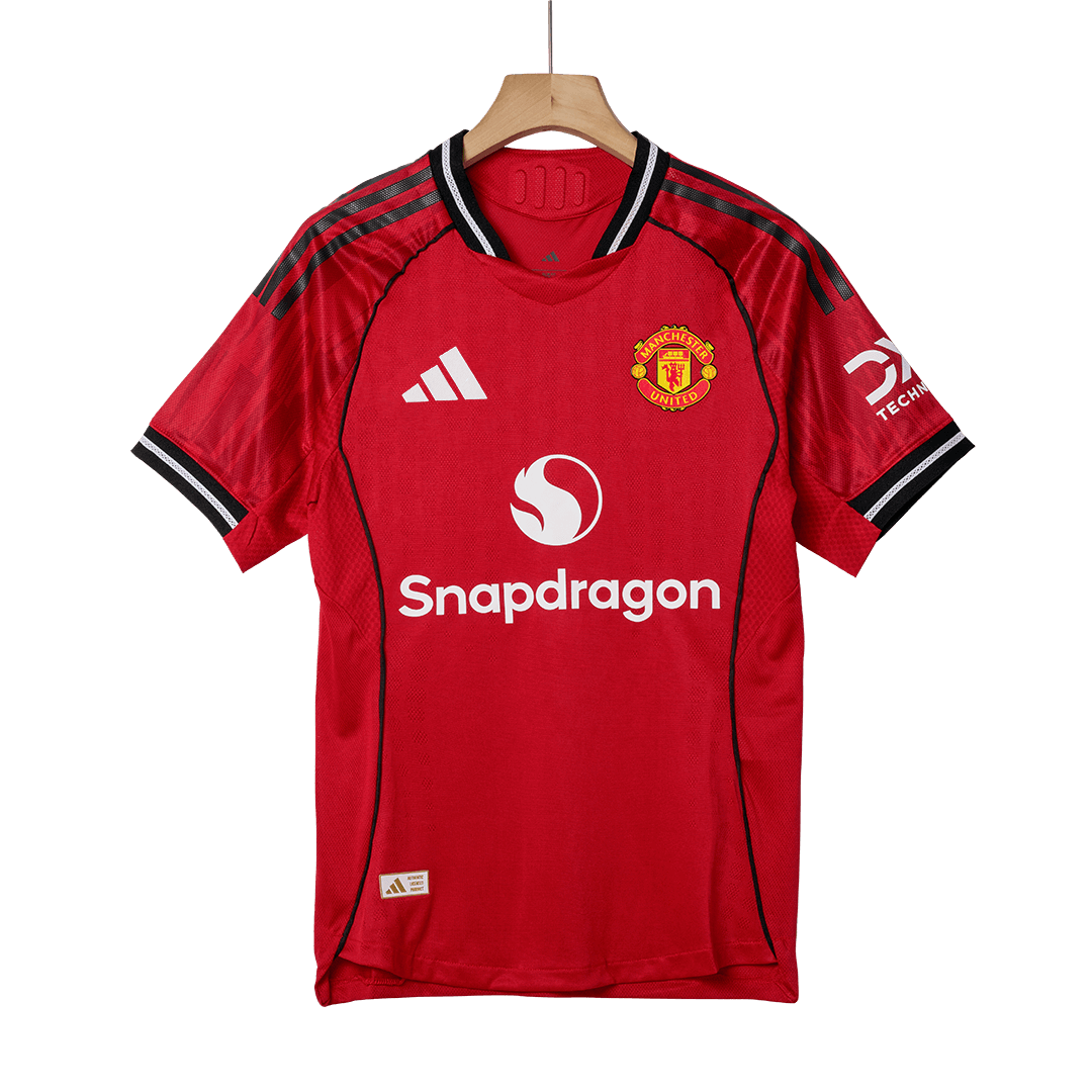 Camiseta de fútbol local auténtica del Manchester United ŠEŠKO #30 2025/26, roja