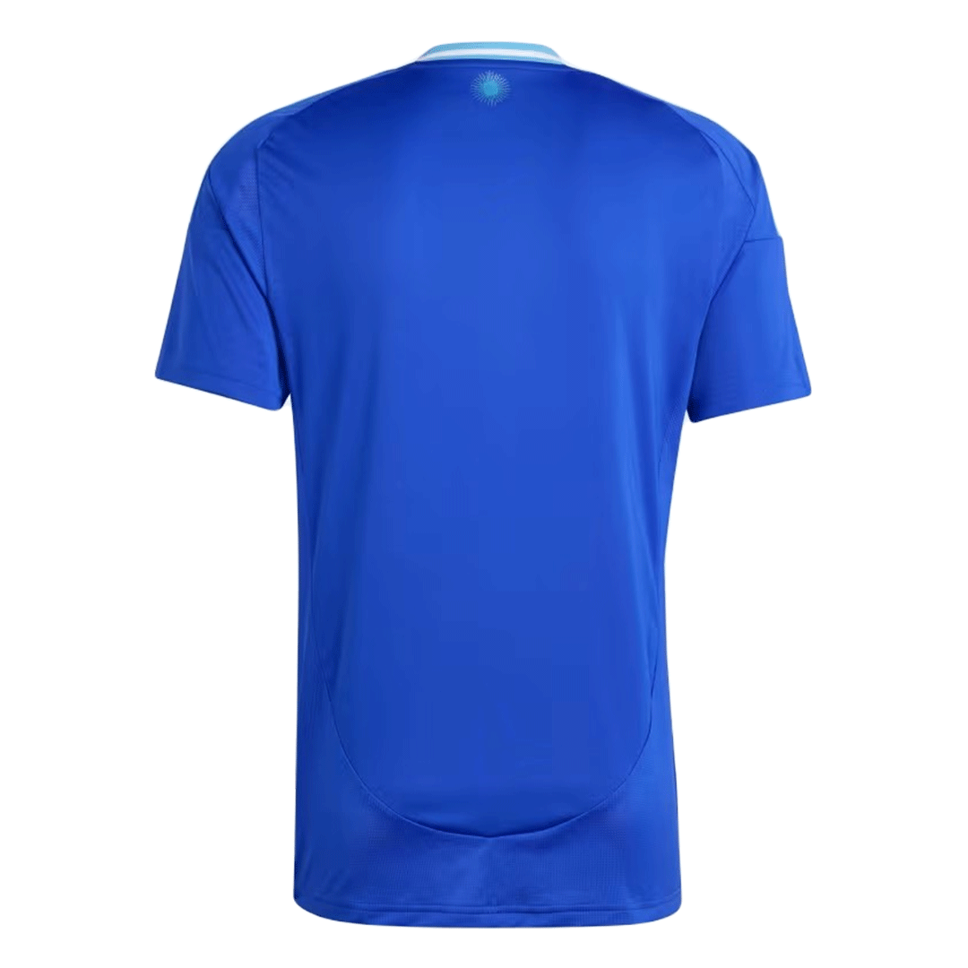 Kit de camiseta de fútbol visitante de Argentina para hombre (camiseta + pantalones cortos + calcetines) 2024