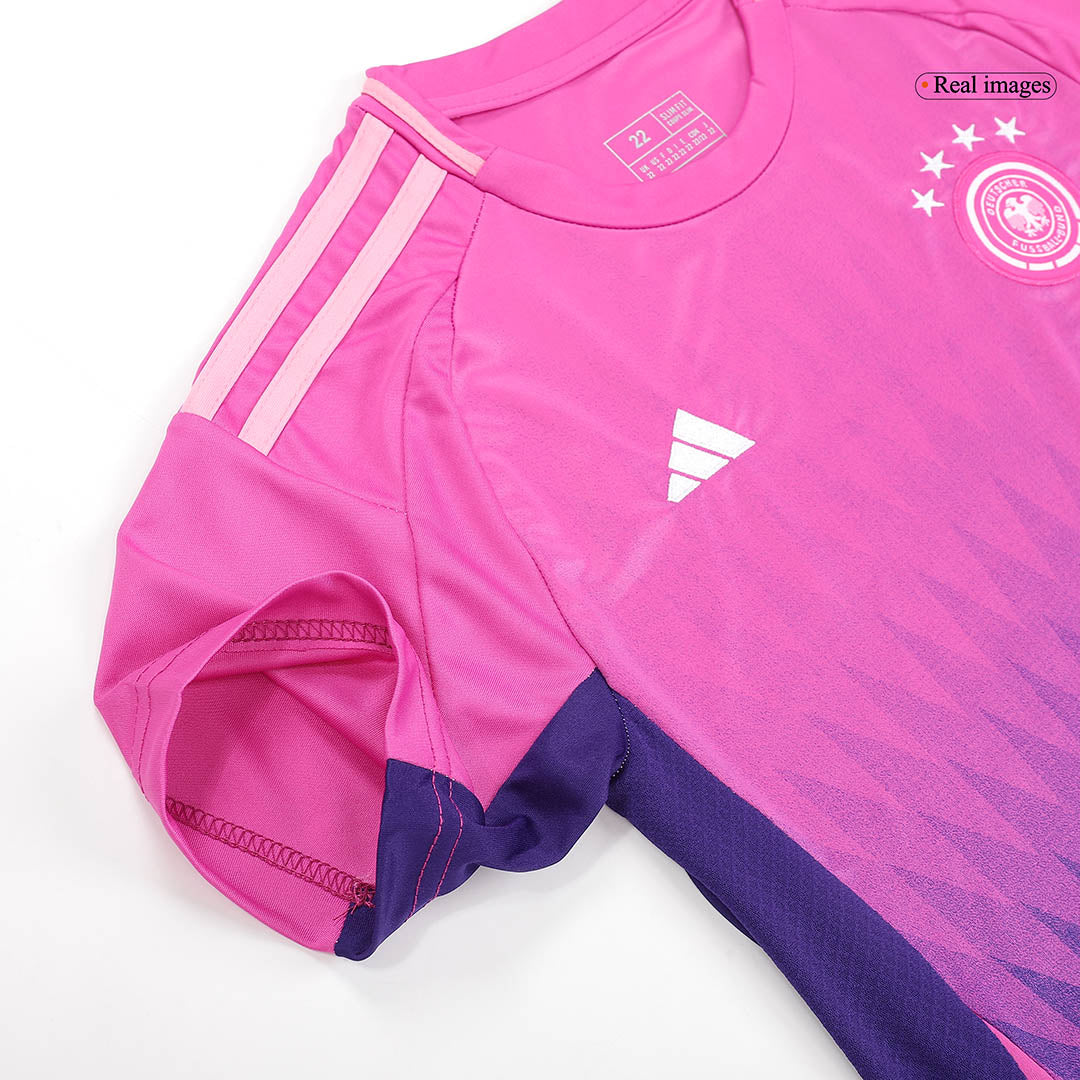 Kit de camiseta de fútbol visitante de Alemania para niños (camiseta, pantalón corto y calcetines) para la Eurocopa 2024