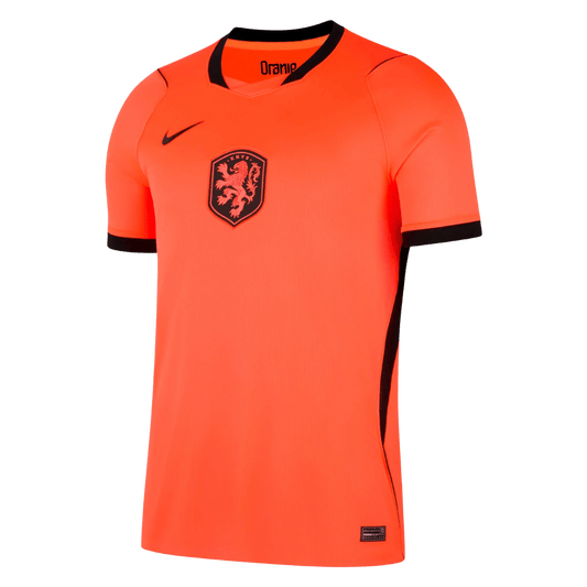 Camiseta de local de la selección de fútbol de los Países Bajos para el Mundial de 2026, color naranja.