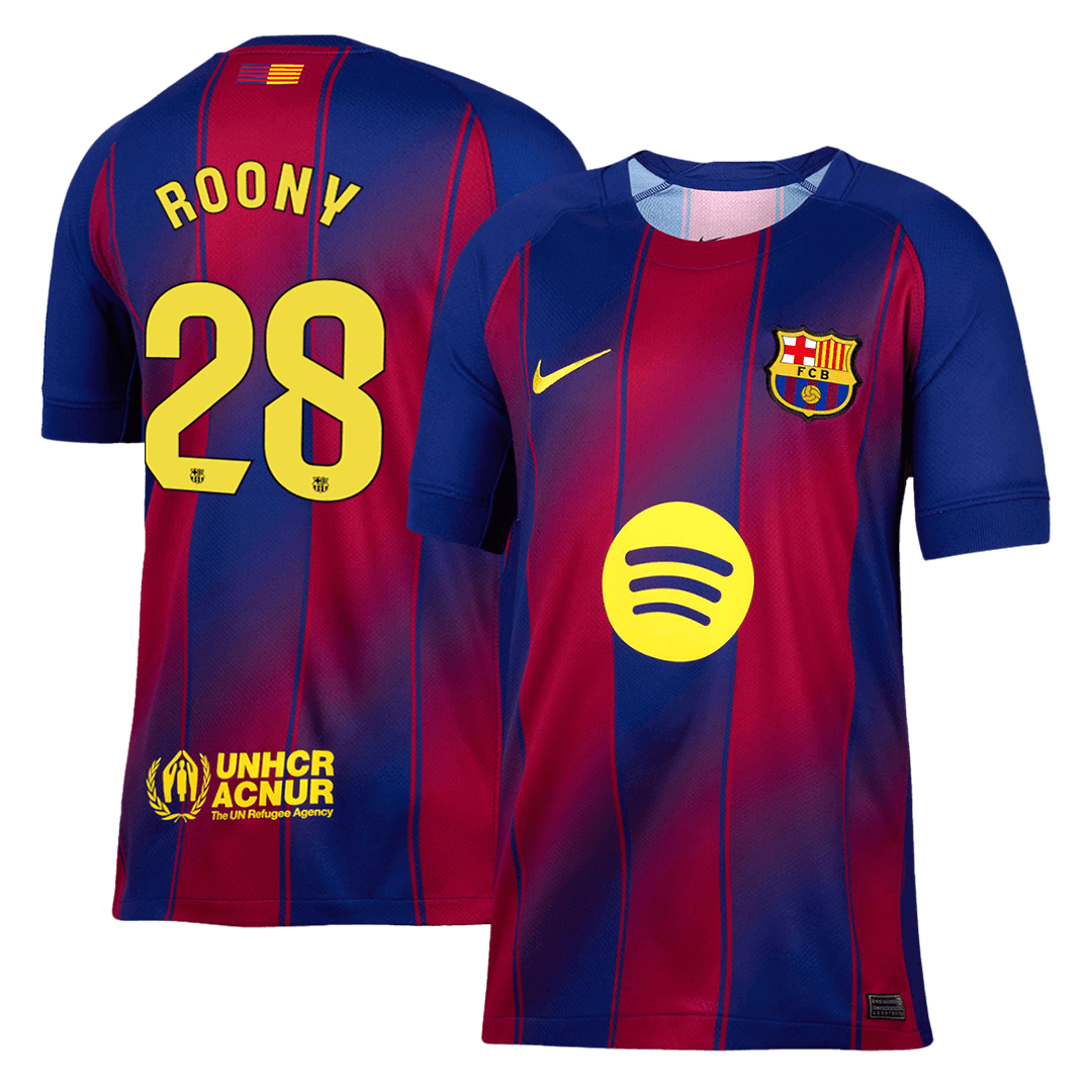 Camiseta de fútbol local del Barcelona ROONY #28 2025/26