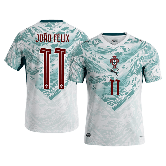 JOÃO FÉLIX #11 Portugal Camiseta de visitante Copa del Mundo 2026 Blanca y verde
