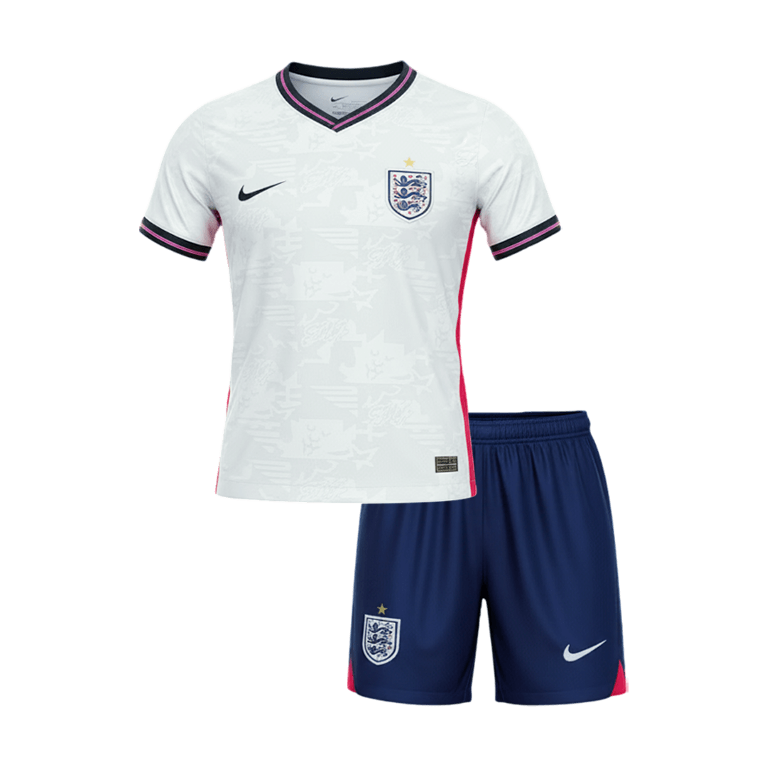 Kit de fútbol local de Inglaterra para niños (camiseta y pantalón corto) 2026