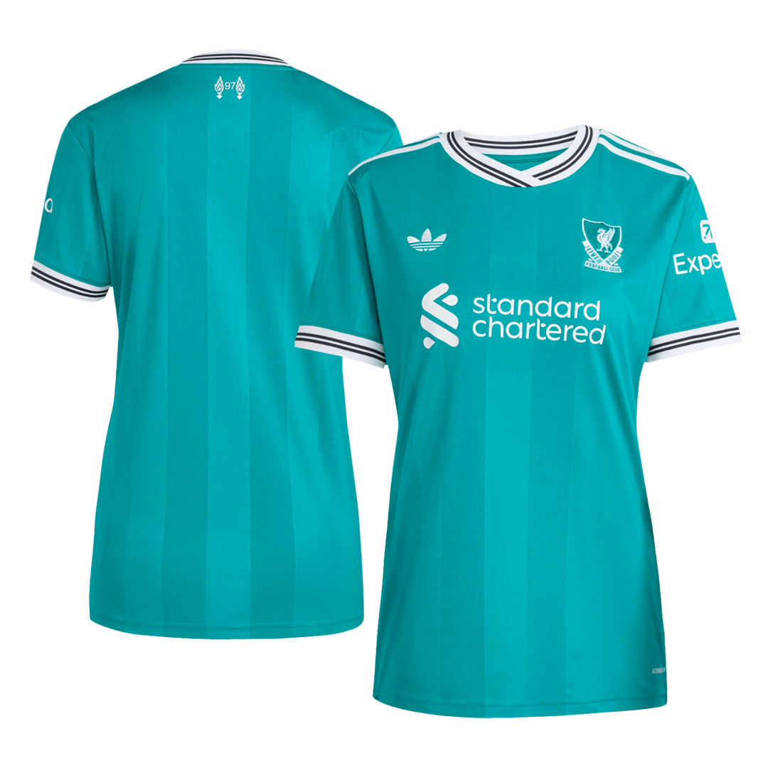Camiseta de fútbol visitante del Liverpool para mujer 2025/26
