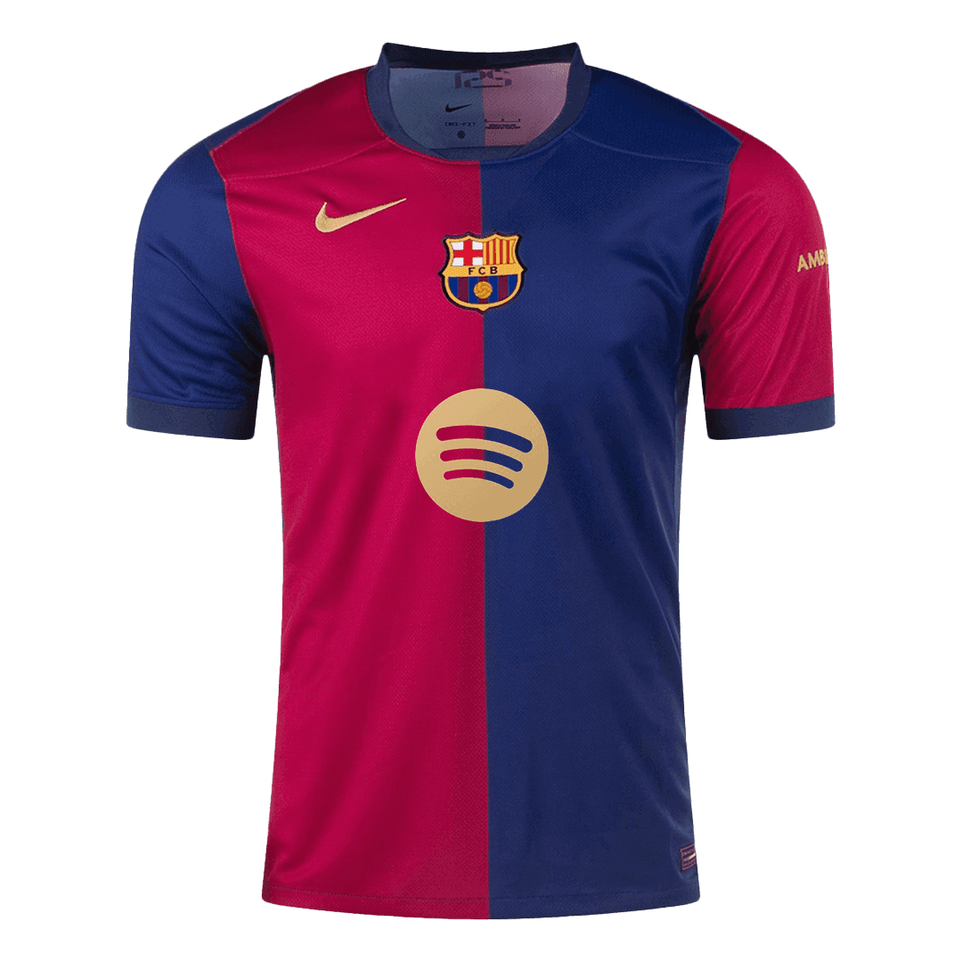 Camiseta de fútbol local del Barcelona GAVI #6 2024/25 - Logotipo de Spotify sin texto