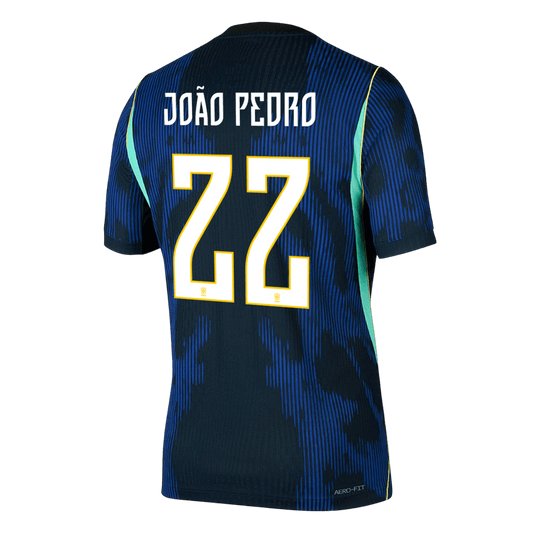 Auténtica camiseta de visitante de JOÃO PEDRO #22 de Brasil 2026