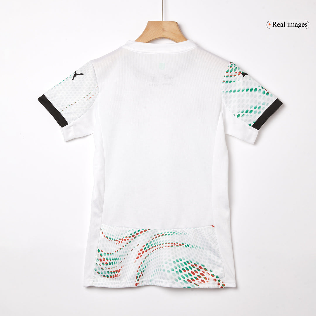 Camiseta de fútbol visitante de Portugal RONALDO #7 para mujer 2025, blanca