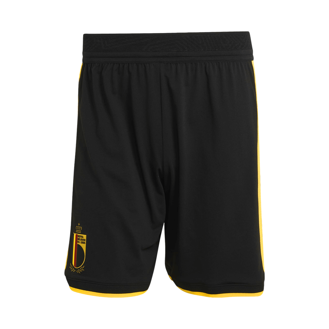 Equipación local de la selección hombre de Bélgica (camiseta + pantalón corto) para el Mundial 2026.