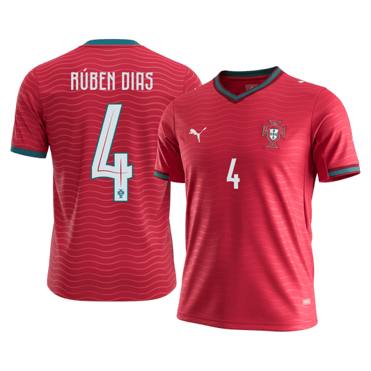 Camiseta Portugal RÚBEN DIAS Local #4 Hombre Copa Mundial 2026