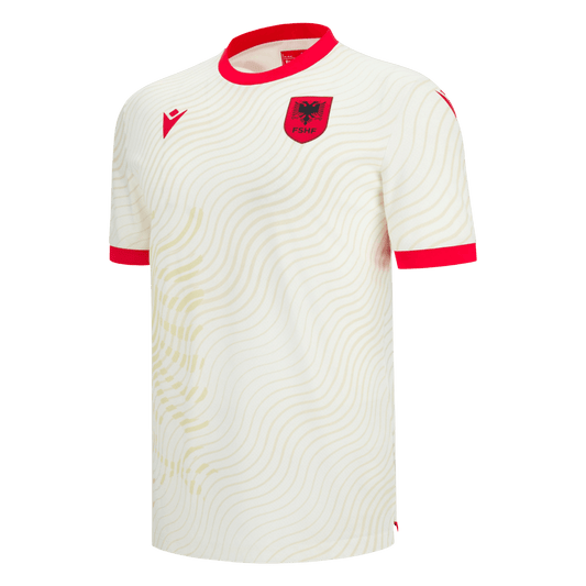 Camiseta de Albania para visitante, Copa Mundial 2026, color blanco