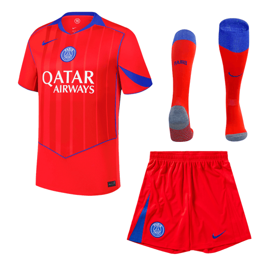 Kit de fútbol visitante del PSG (camiseta, pantalón corto y medias) 2025/26