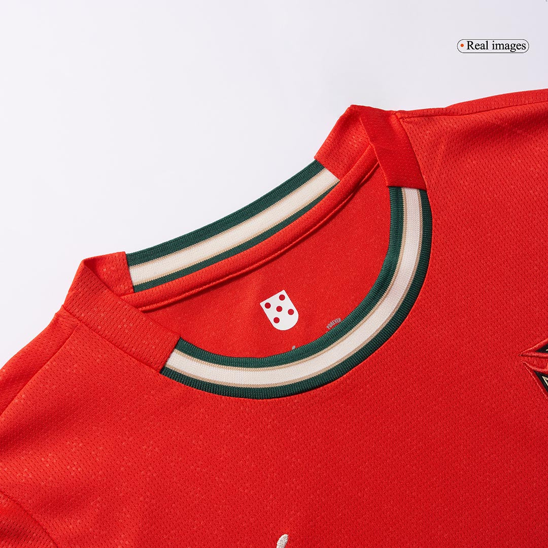 Camiseta de fútbol local de Portugal RONALDO #7 para mujer 2025, roja