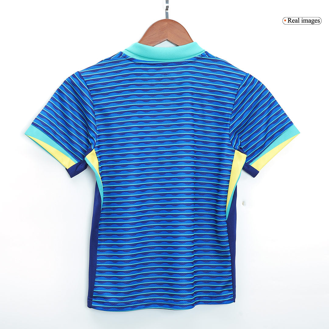 Kit de fútbol visitante de Brasil para niños (camiseta y pantalón corto) Copa América 2024