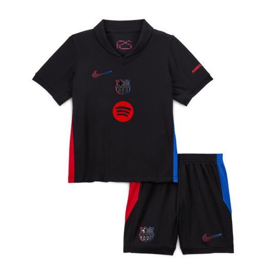 Kit de visitante del Barcelona para niño (Kit y pantalón corto) 2024/25 - Logotipo de Spotify sin texto