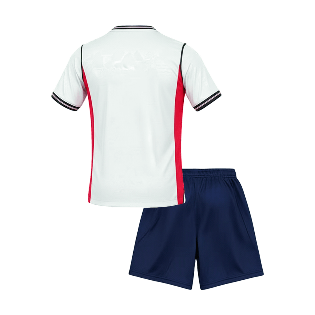 Equipación infantil de la selección inglesa (camiseta + pantalón corto) para el Mundial 2026