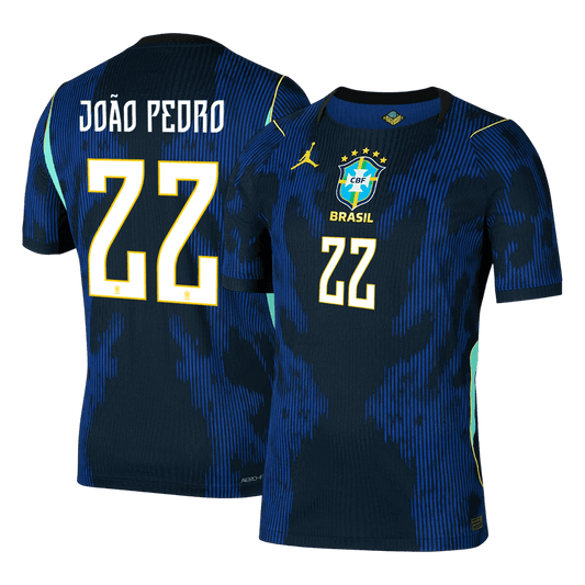 Auténtica camiseta de visitante de JOÃO PEDRO #22 de Brasil 2026