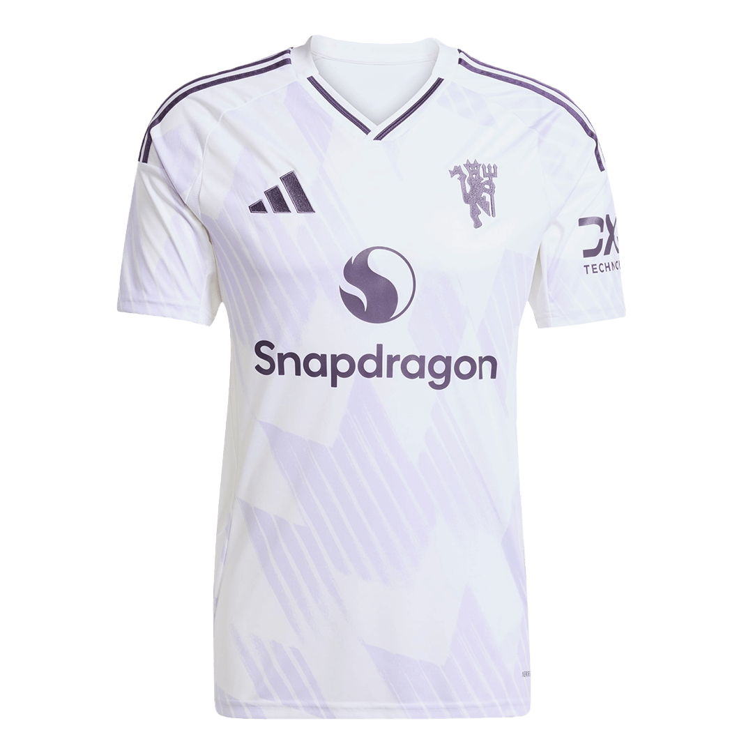 Camiseta de fútbol visitante del Manchester United 2025/26 blanca