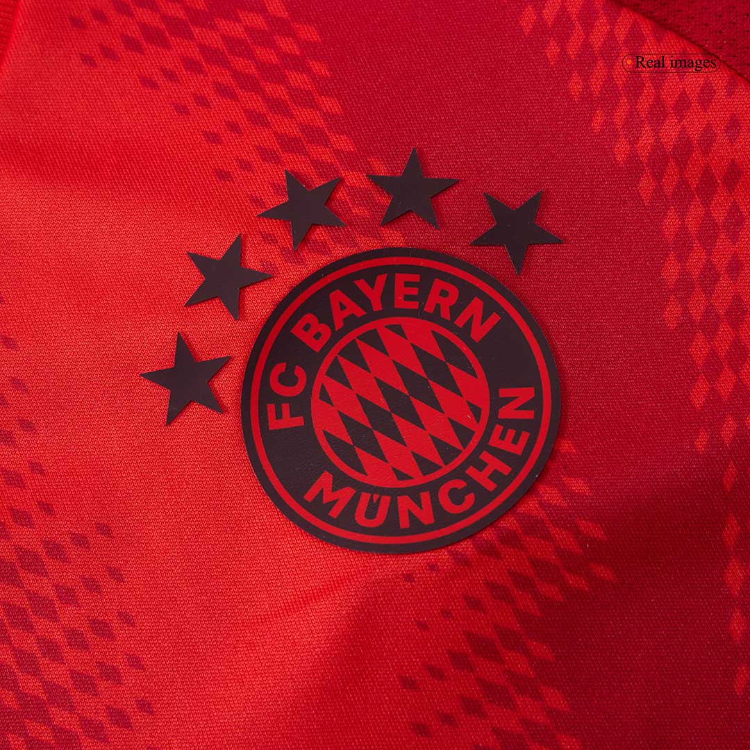 Kit de camiseta de fútbol local del Bayern Múnich para niños (camiseta, pantalones cortos y calcetines) rojo