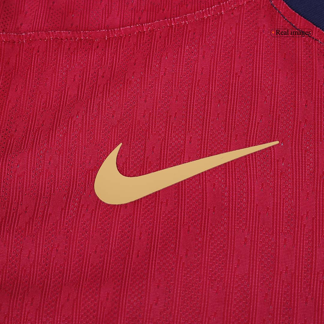 Camiseta de fútbol local auténtica del Barcelona 2024/25 RAPHINHA #11, roja y azul - UCL