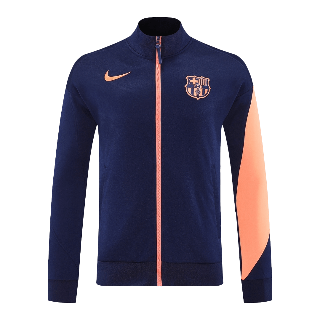 Chaqueta de entrenamiento del Barcelona 25/26 azul marino y naranja