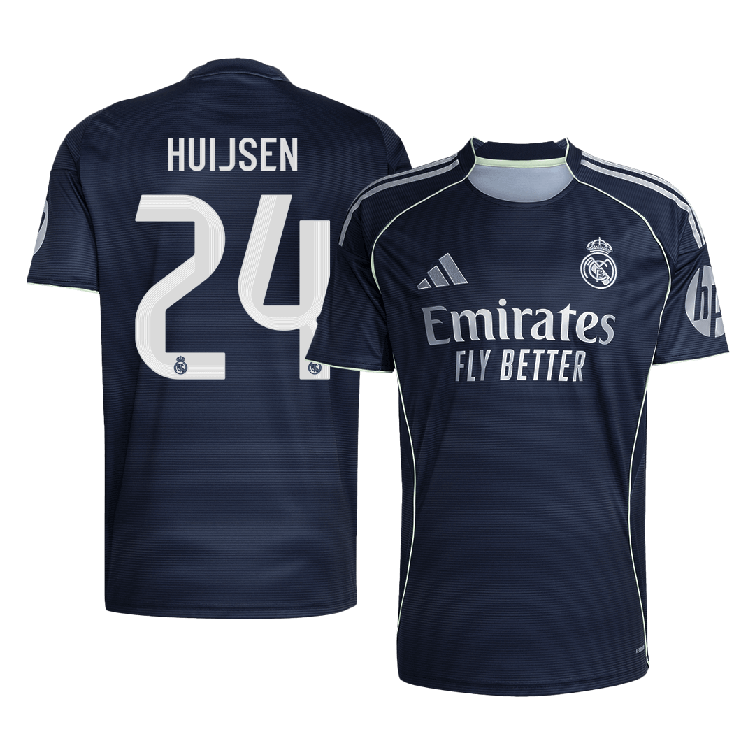 Camiseta de fútbol visitante del Real Madrid HUIJSEN #24 2025/26 (talla grande)