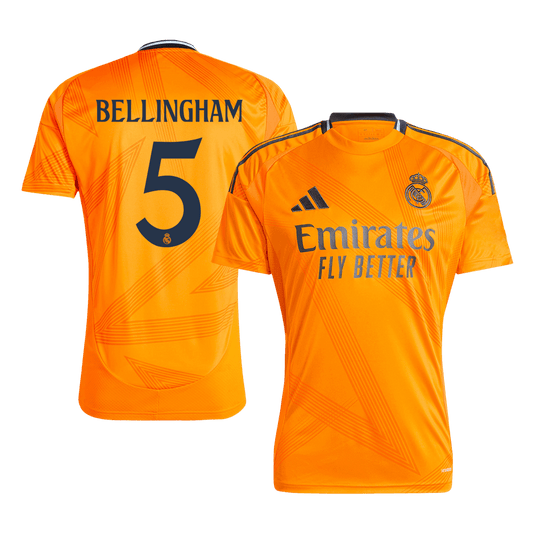 Camiseta de fútbol visitante del Real Madrid BELLINGHAM #5 (grande)