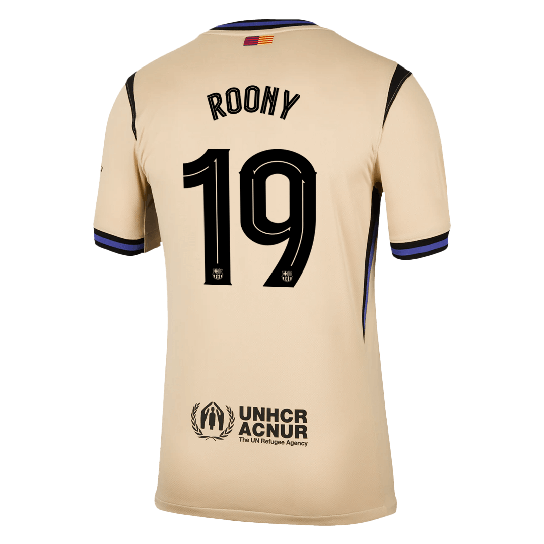 Camiseta de visitante ROONY #19 del Barcelona 2025/26, amarilla - UCL