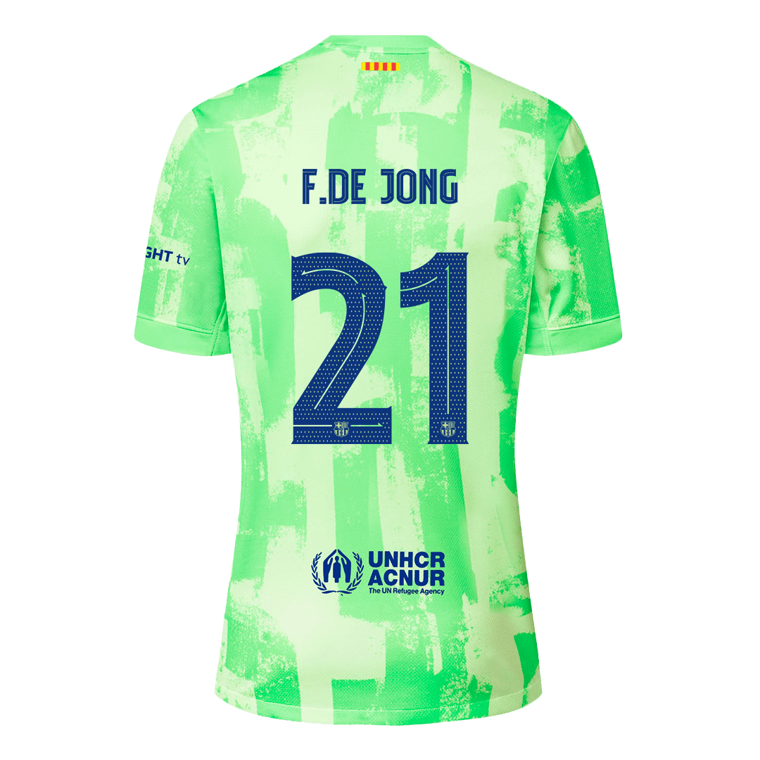 Camiseta de fútbol de visitante de F.DE JONG #21 del Barcelona - UCL