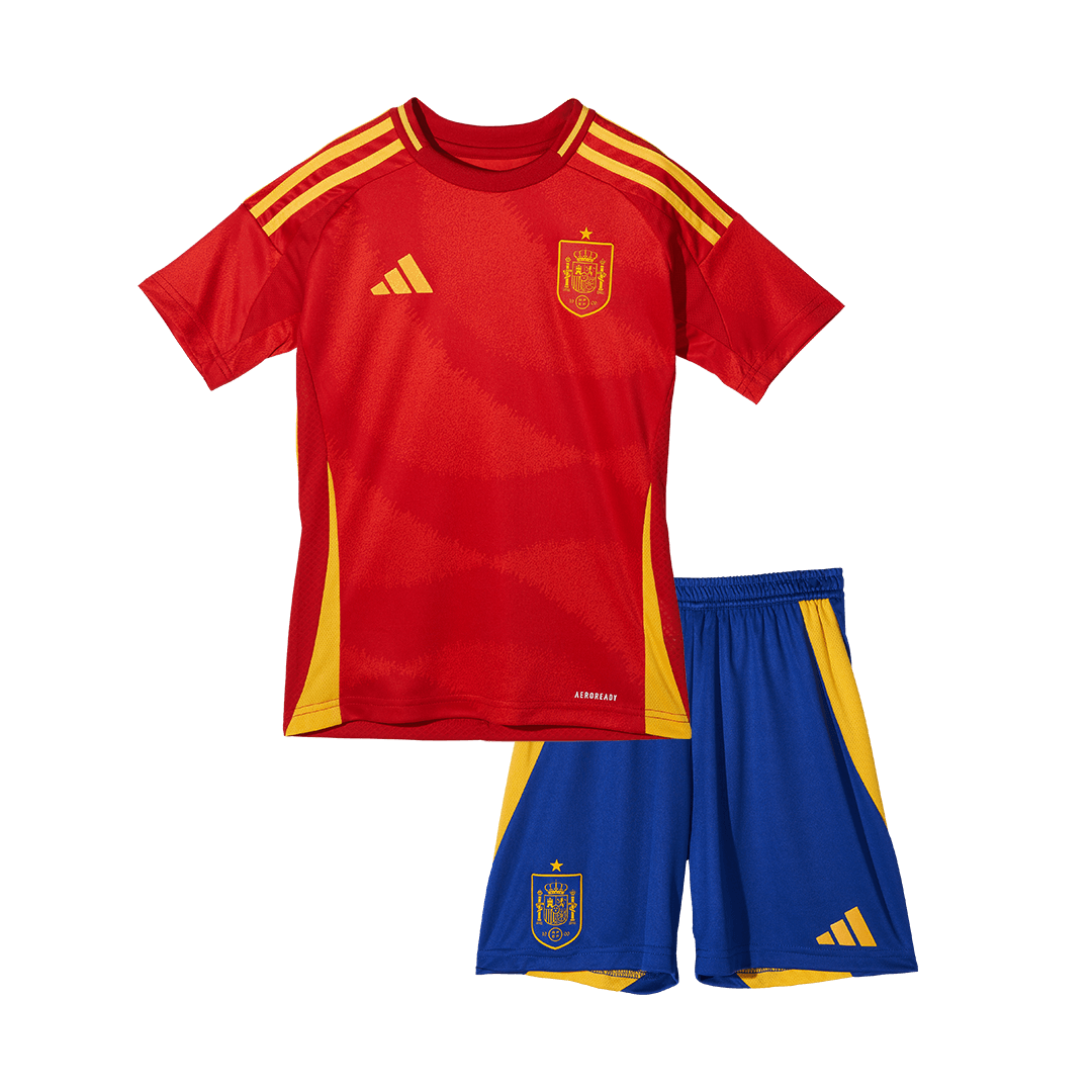 Kit de fútbol local de España para niños (Kit, pantalón corto y calcetines) Eurocopa 2024