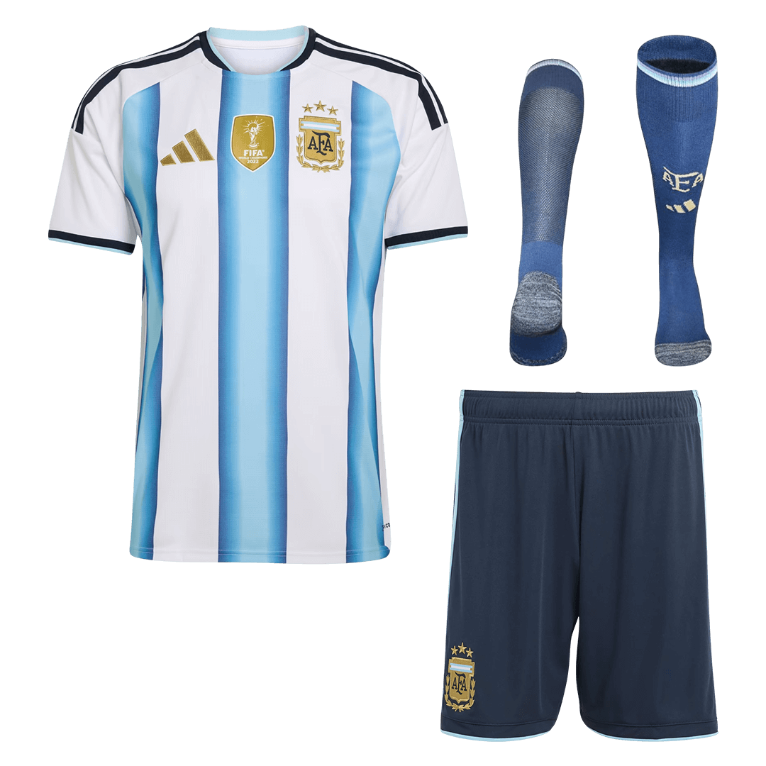 Equipación de local de la selección hombre de Argentina (camiseta + pantalón corto + calcetines) para el Mundial 2026